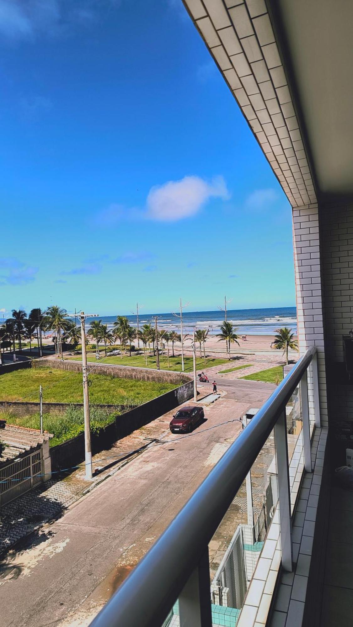 Apartment Cantinho Sol & Mar Pe Na Areia Frente Ao Mar Com Churrasqueira Na Sacada E Piscina Praia Grande (Santos)