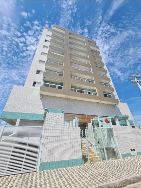 Apartment Cantinho Sol & Mar Pe Na Areia Frente Ao Mar Com Churrasqueira Na Sacada E Piscina Praia Grande (Santos)